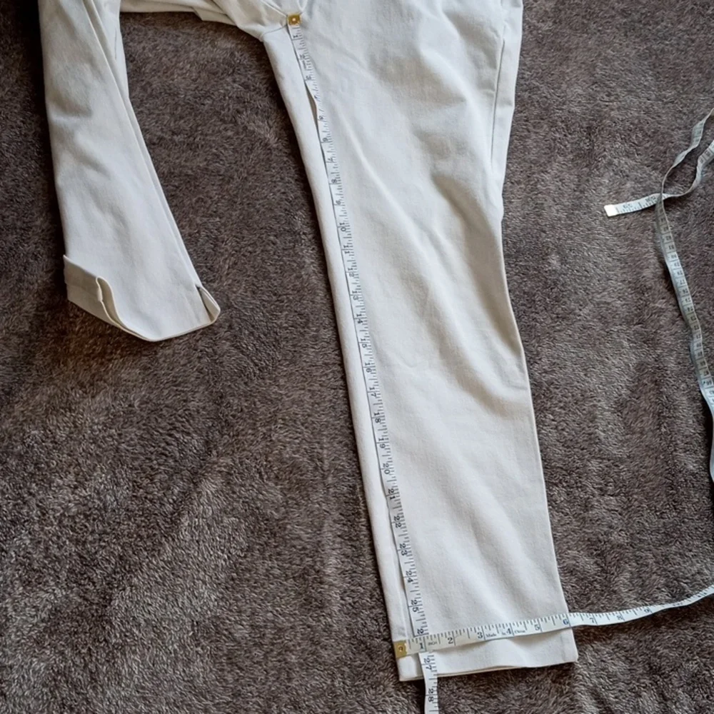 Eileen Fisher Bistretch Twill slim fit pants in Bone - Picture 7 of 10